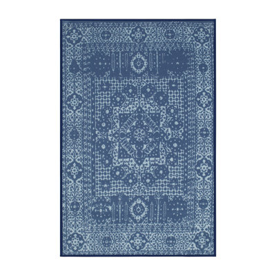 Tapis de zone bleu contemporain