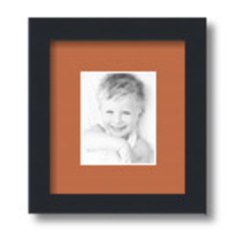 Matte Picture Frame with Mat, Red Orange