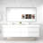 84'' Double Bathroom Vanity with Acrylic Top-1323390678
