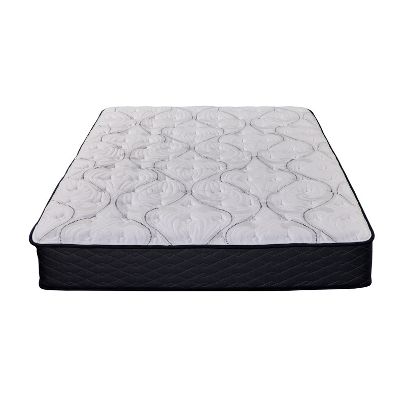 Matelas ferme très grand, milieu rafraîchissant et merveilleux, blanc et bleu, hauteur de 10 po, couches de confort à technologie d'expédition facile, profondeur de 84, compatibilité avec la base réglable