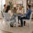 Modern 5-Piece Solid Wood Dining Table Sets For 4, Kitchen Table Set With 4 Upholstered Chairs-1340643381-1340643383