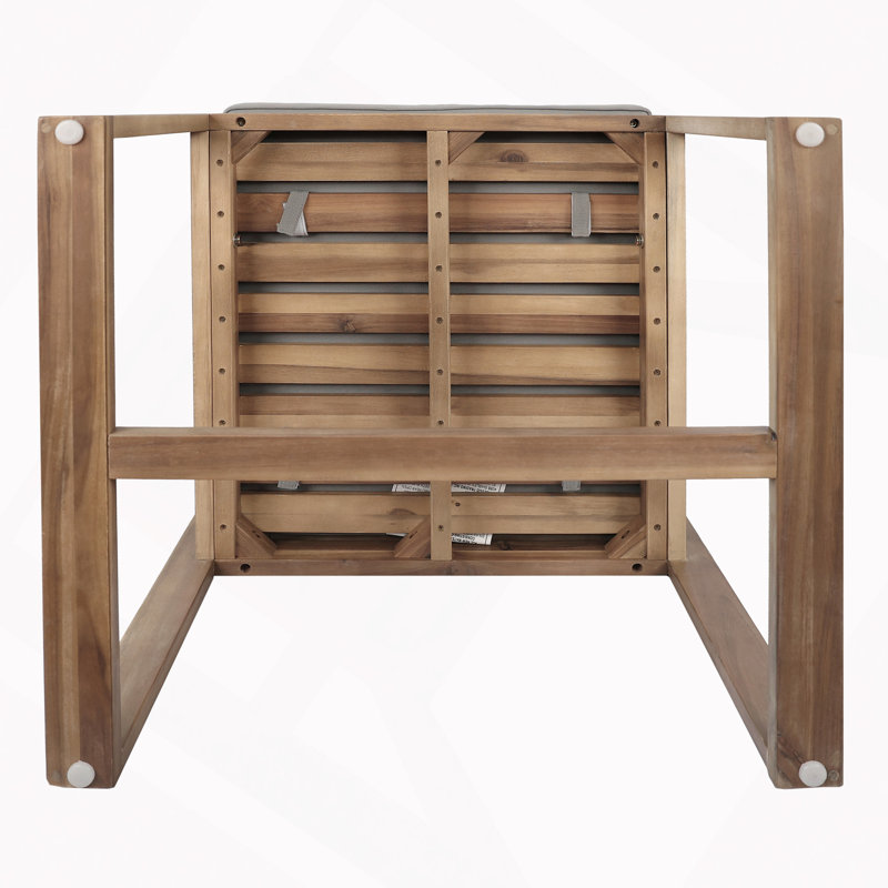 Ensemble de 5 tables et chaises de patio, Gris clair / brun clair