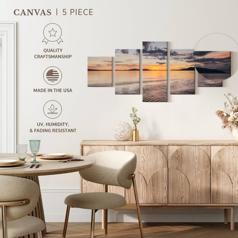 Samish Bay Sunset II, 34" H x 74" W