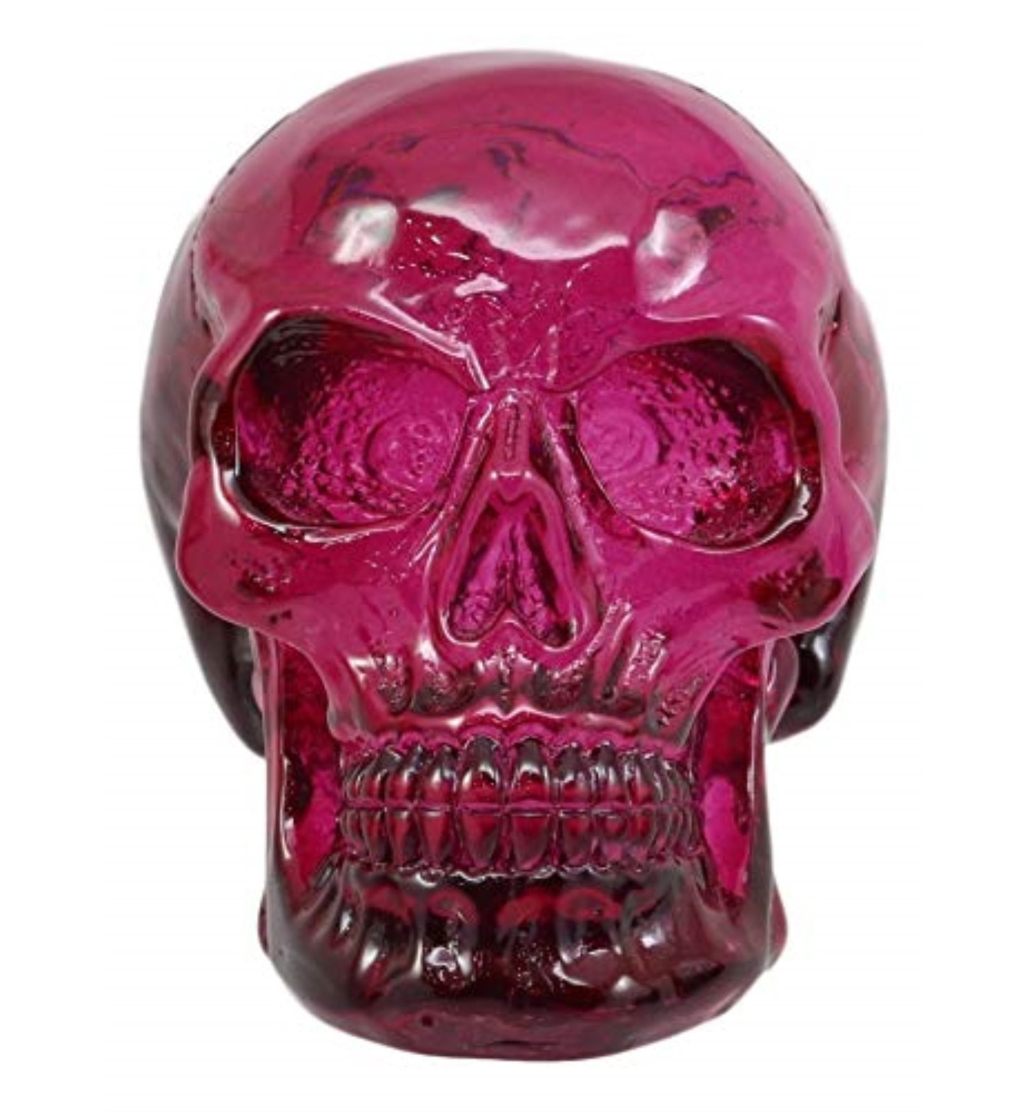 Brose Translucent Skull Miniature Figurine, Purple