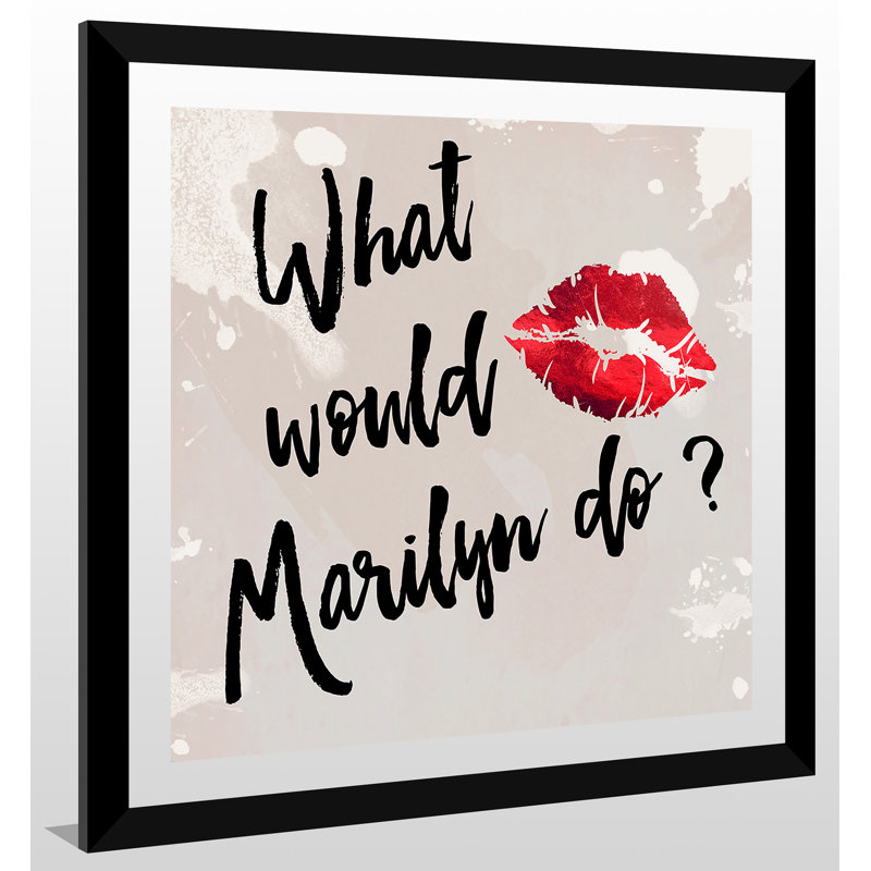 « marilyn », impression encadrée, H 27,5 po x l 27,5 po x P 0,75 po, Cadre en plexiglas noir