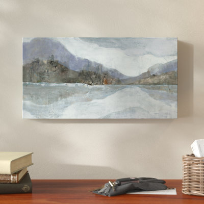 « light winter landscape », reproduction de peinture à l’acrylique sur toile tendue