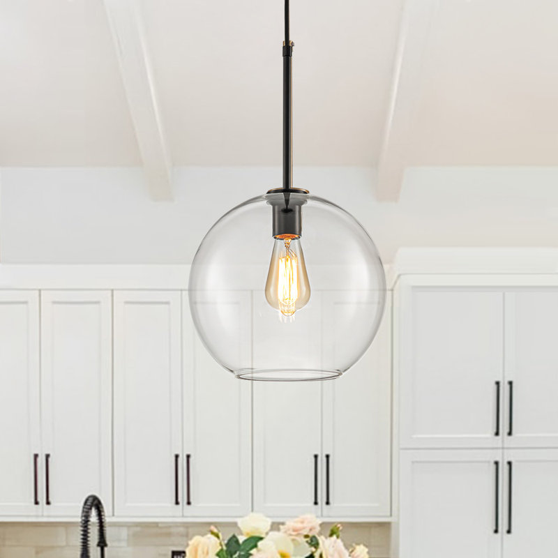 1 - Light Matte Black Pendant, Black
