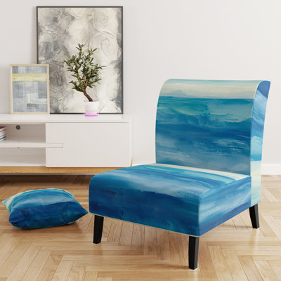 Out To Sea - Upholstered Nautical & Beach Accent Slipper Chair