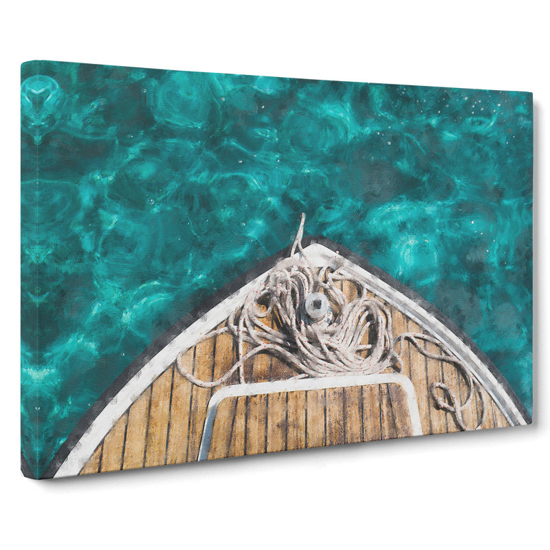 Deck Of The Boat - Wrapped Canvas Print, 35cm H x 50cm W x 3cm D