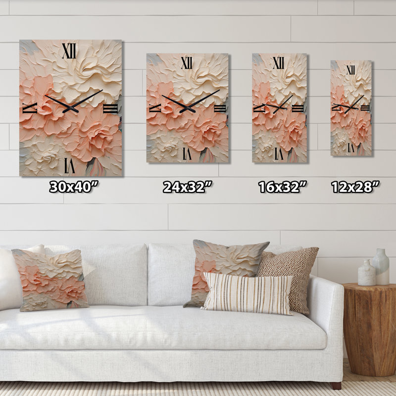 Jaquilla - Flowers Wall Clock Oversized, Grand