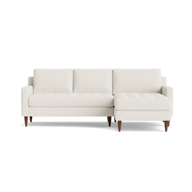 MCM Chaise Sectional, Plush Woven - Tan, Right Hand Facing
