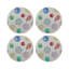 Jewel Vegan Leather Round Beaded Placemat