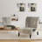 Glam Dancing Shape I - Modern Velvet Upholstered Slipper Chair