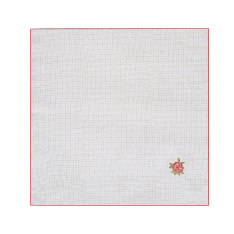 English Rose Table Placemat 20x20 Inch, Pink