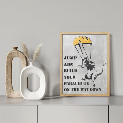 «Small Banksy Rat Paratrooper» sur papier