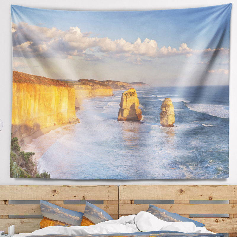 Tapisserie routiere 12 apostless sur océan mer shore, H 50 po x l 60 po