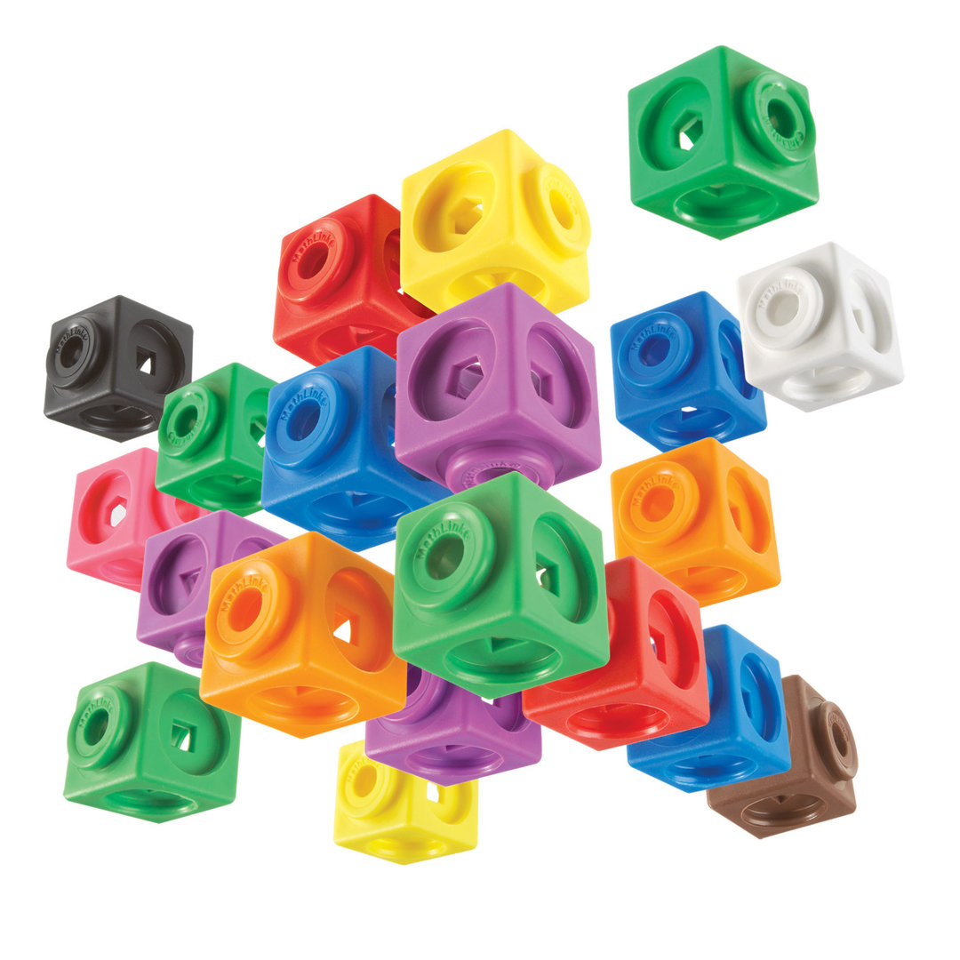 Learning Resources Mathlink Cube Big Builders (200 Cubes + Build Guide) Learning Resources