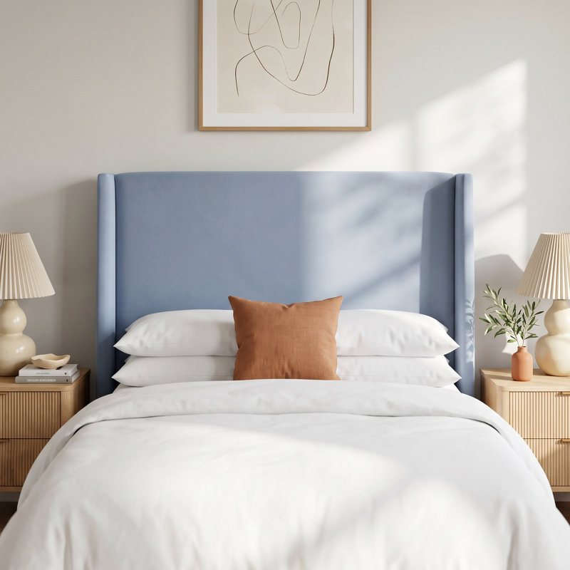 Wilburg Faine Headboard, Classic Ocean Velvet, King
