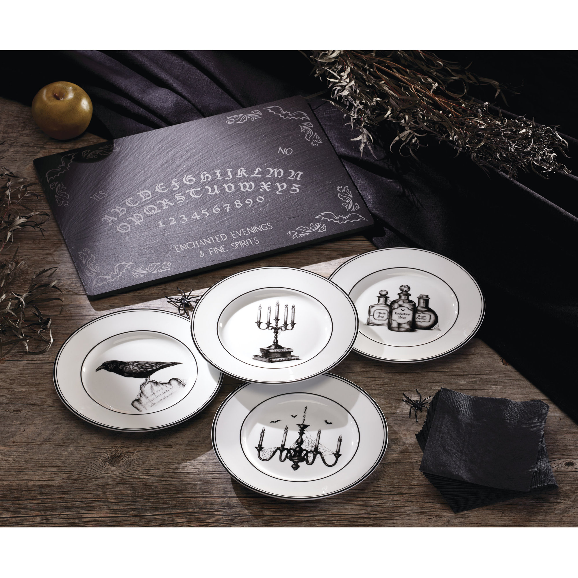Lenox Vintage Halloween 4-Piece Dessert Plate Set