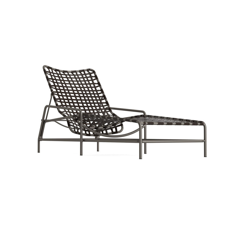 Kantan Outdoor Chaise Lounge, Coffee/Mica