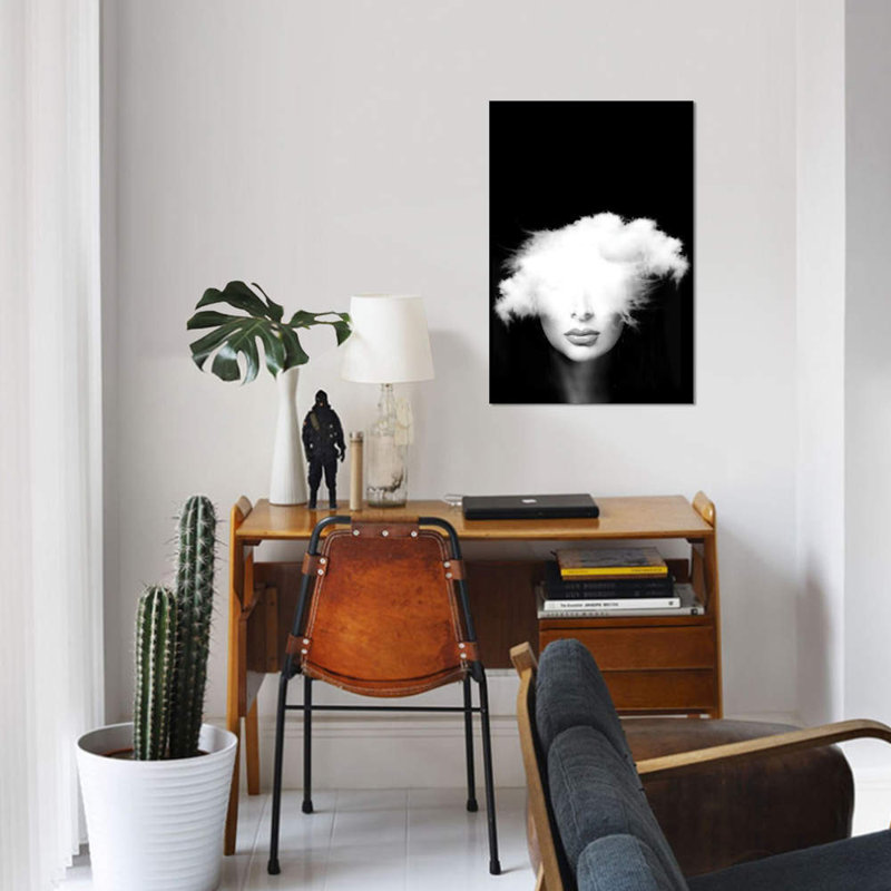 «Head in the Clouds», impression sur toile, H 26 po x l 18 po x P 1,5 po, Pas de tapis, Toile tendue