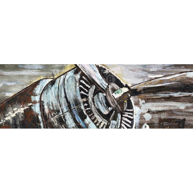 Reproduction d'hélice d'avion sur toile