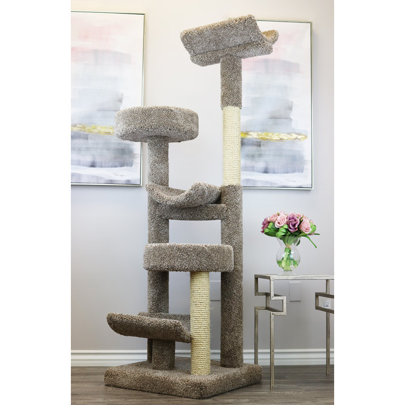 Prestige Cat Trees Staggered Multi-Level Cat Tower for Large & Multi-Cat Homes