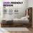 Tryston Sherell Wooden Bookcase Queen Bed Frame, Rustic Brown-1959485362-1959485361