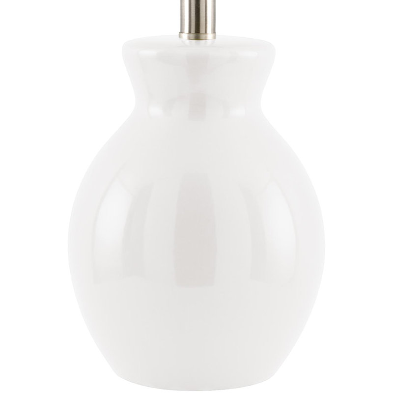 Abat-jour tambour Momsen, Blanc, H 15 po x l 8 po x P 8 po