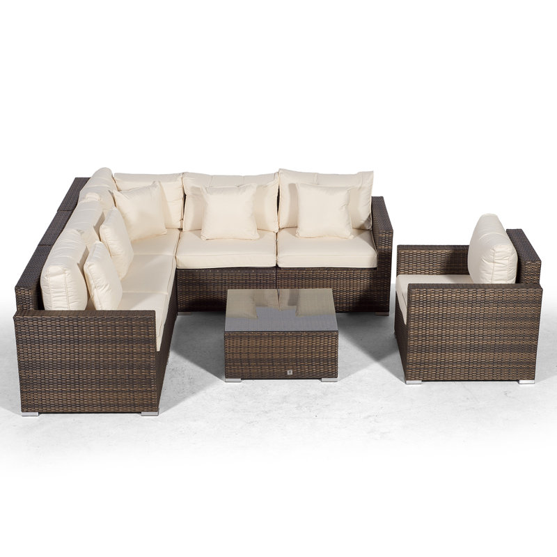 Yancey 5 Seater Rattan Corner Sofa Set