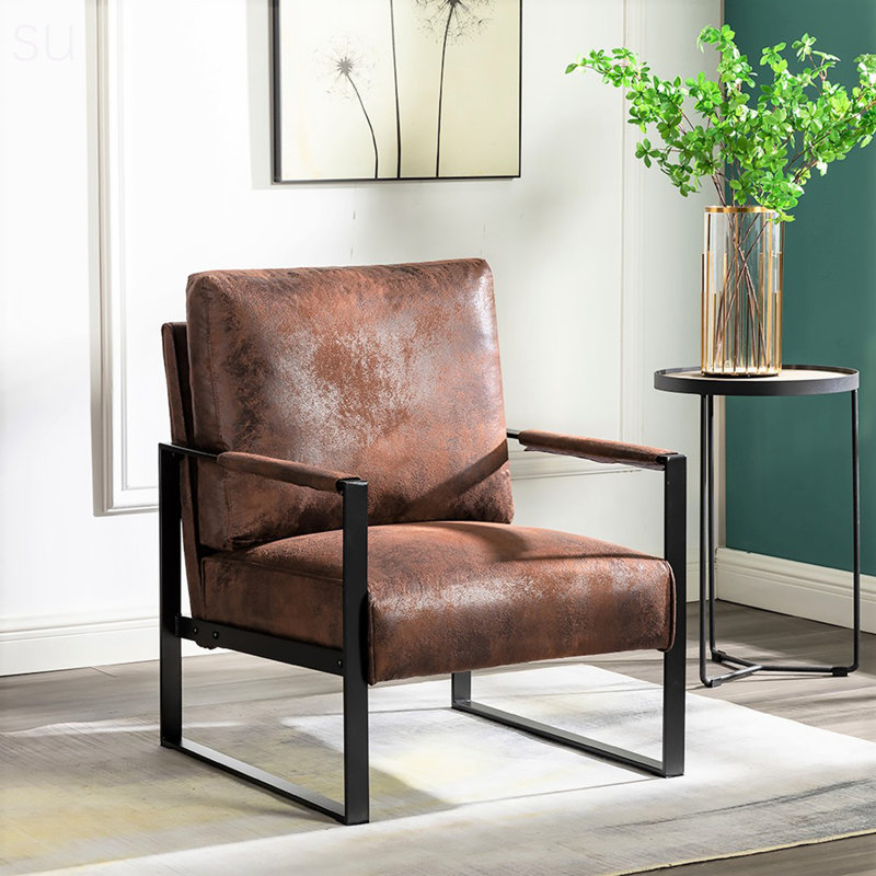 Chaise d'appoint classique Mid Century, Brun