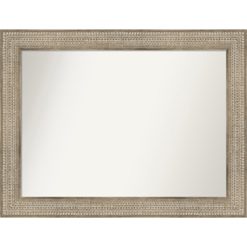Jannice Solid Wood Wall Mirror, Rectangle, 29"  x 38"