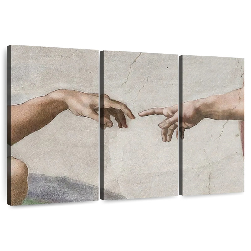 Mains de Leisha de Dieu et Adam, H 32 po x l 50 po