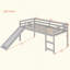 Lit mezzanine avec glissade, conception multifonctionnelle-888377085