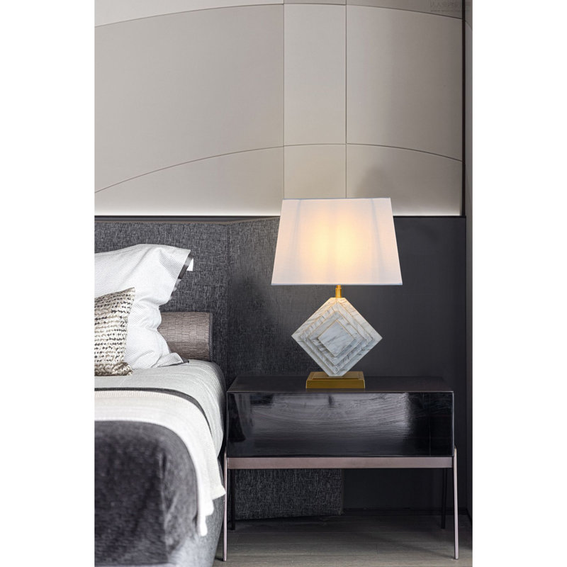 Nero 22'' White/Gold Table Lamp