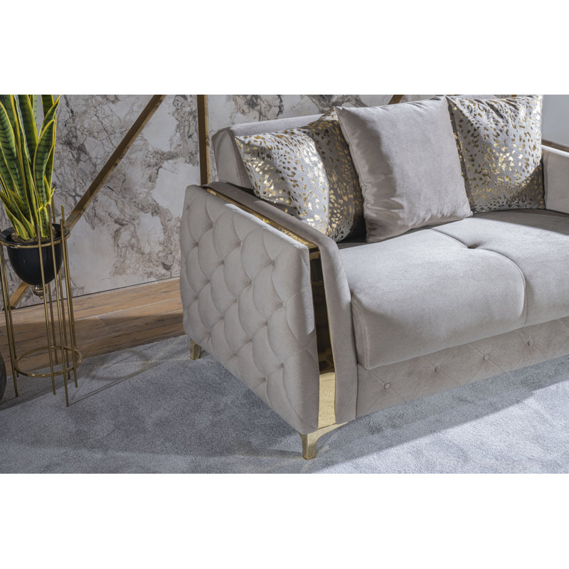 Causeuse de style moderne, Taupe