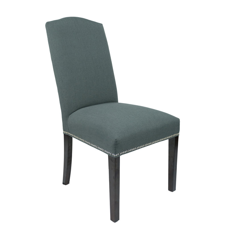 Cyran 20'' H Upholstered Parsons Chair, Charcoal, Espresso