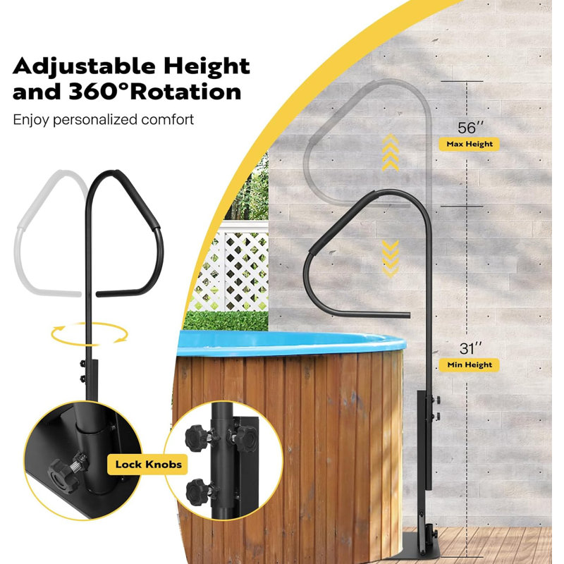 Rampe de sécurité à hauteur réglable pour spa