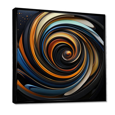 Golden Fractal Celestial Spiral Balance VII - Abstract Fractal Wall Art Living Room