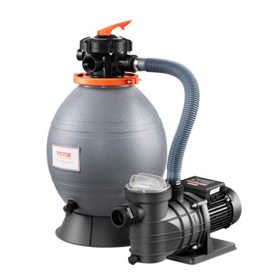 16 in Sand Filter Pump for Above Ground Swimming Pools 3/4 HP 3500 GPH Flow Rate