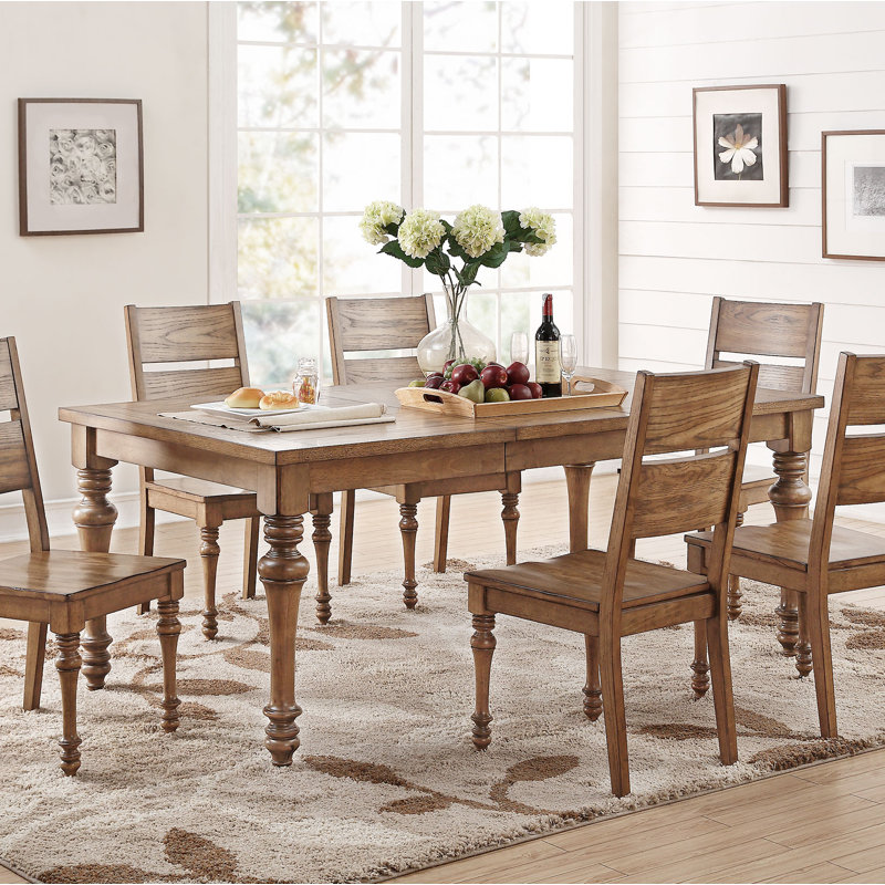 Simons 42 " Extendable Rectangular with Solid Wood Base Dining Table
