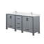 Ensemble de meuble-lavabo double avec comptoir en quartz blanc et robinet