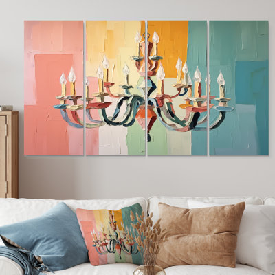 Lustre baroque Brilliance - ensemble d'art mural 4 pièces