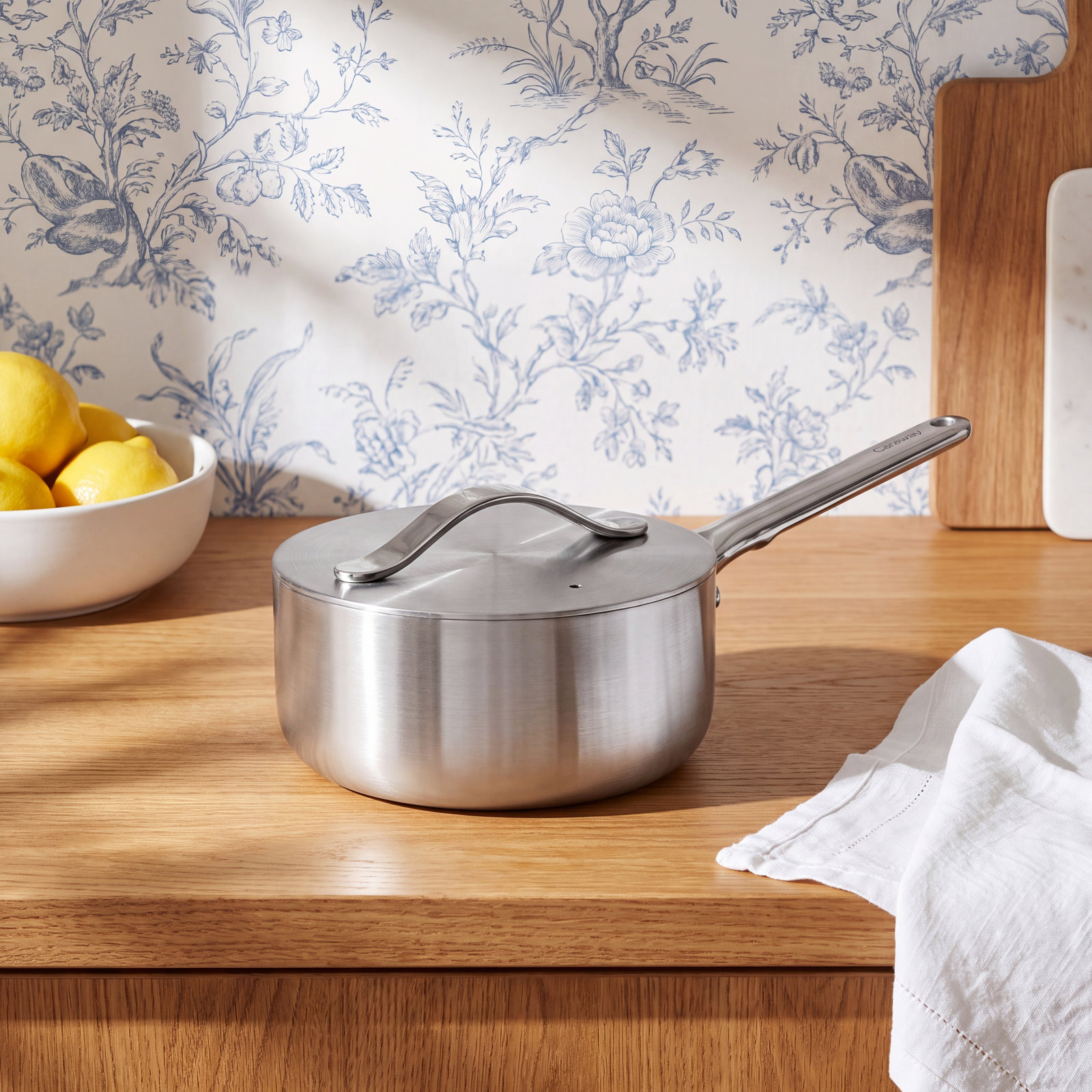 Caraway 3qt Stainless Steel Saucepan with Lid, 1. 75 quarts