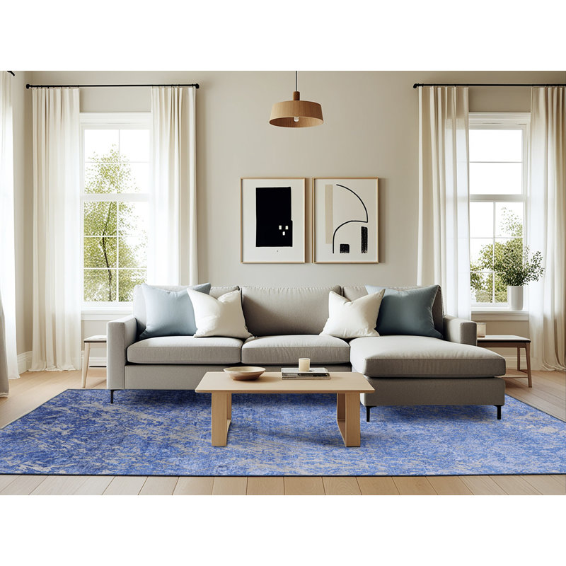 Alboran Abstract Indoor Rug, Rectangle 6' x 9'