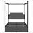 Artevious Upholstered Metal Canopy Storage Bed-234378577-234378578