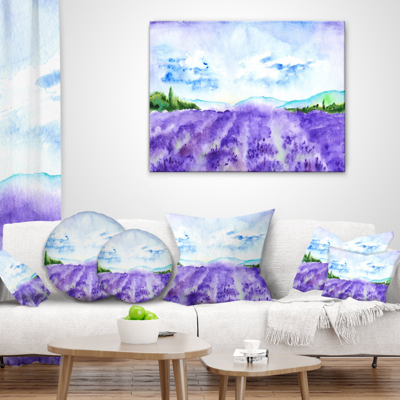 Coussin Lavender Fields, 16 po x 16 po, Coussin décoratif