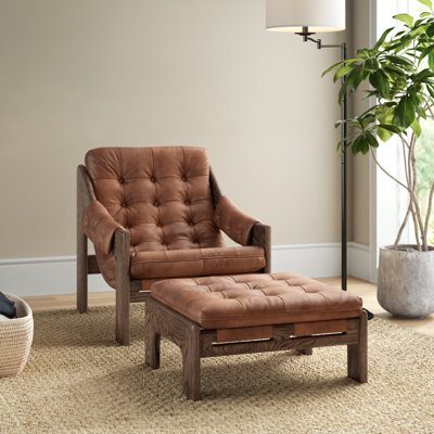 Tuckerman Upholstered Armchair with Ottoman