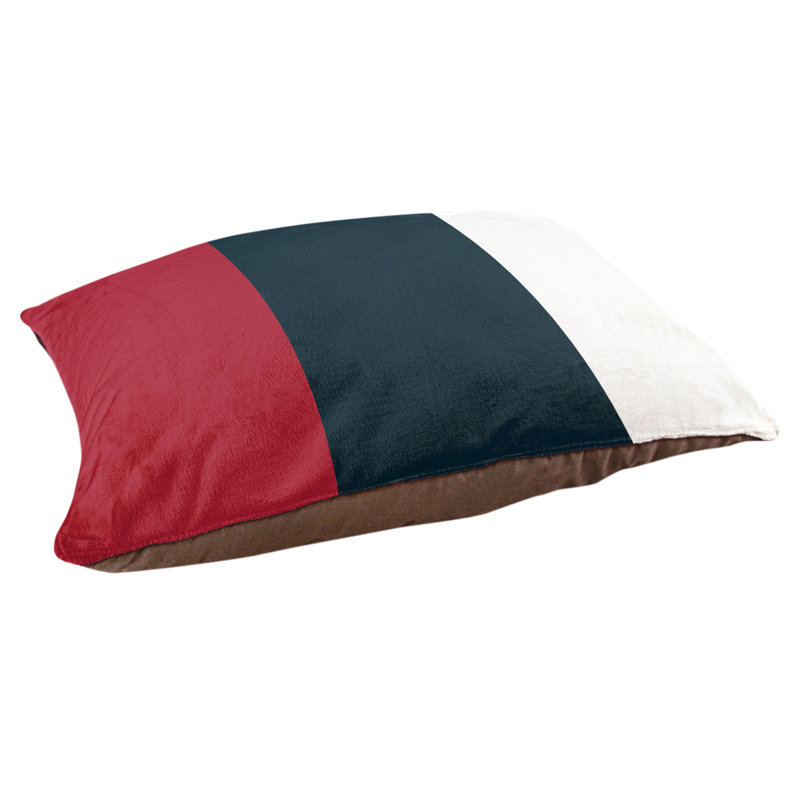 Coussin Arizona, Petit (l 28 po x P 18 po x H 6 po), Rouge / bleu / blanc