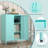 Metal Storage Cabinet,2 Doors Accent Cabinet,sideboard Cabinet With Adjustable Shelves,morden Locker Cabinets With Feet For Living Room,kitchen Pantry,office,blue